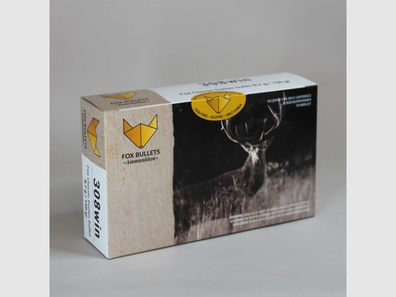 Fox Bullets Classic Hunter .308 Win. 150GR / 9,7g sans plomb 20 cartouches, image 1 sur 2