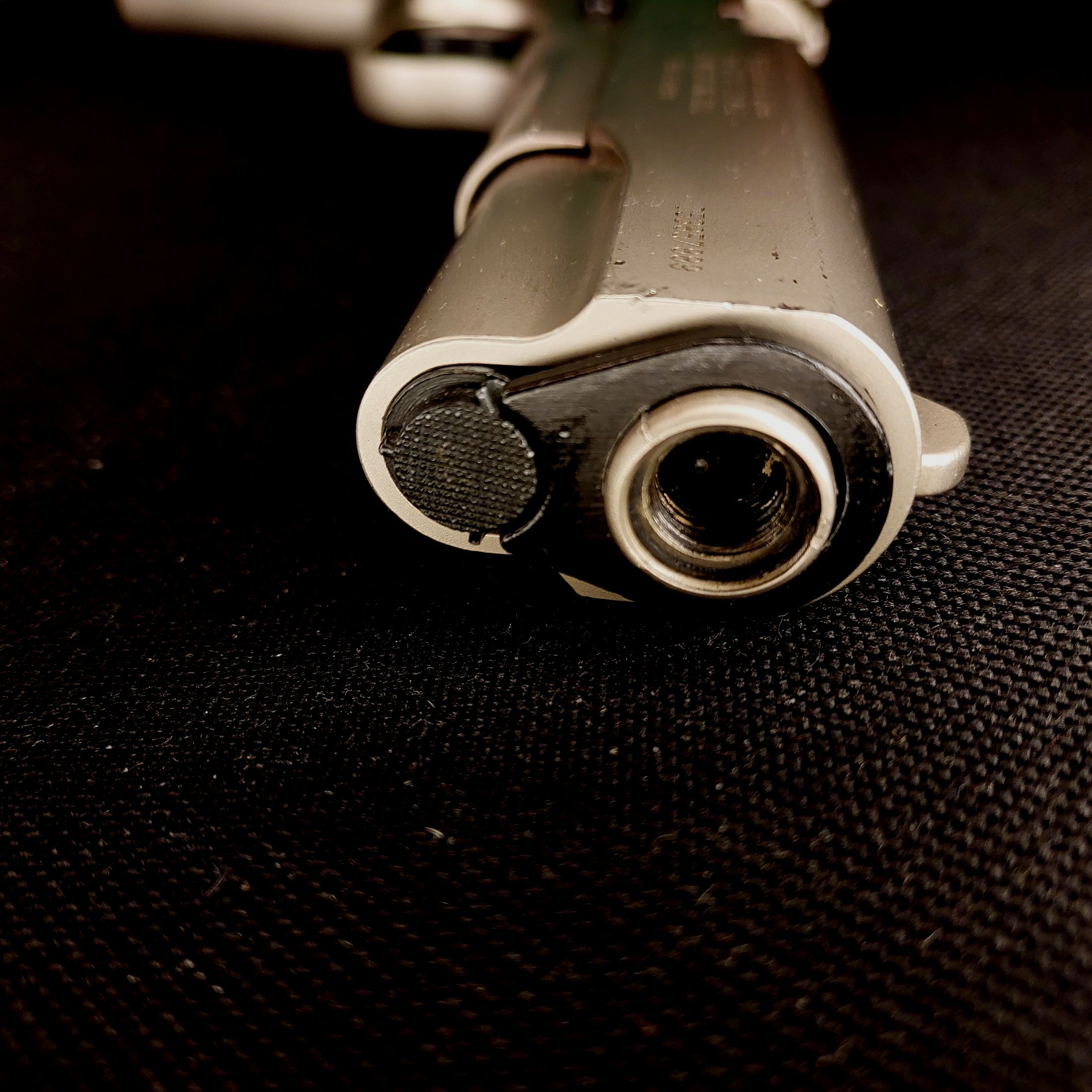 Colt Government 1911 A1 blank firing pistol 9mm P.A.K. nickel (PTB 774)