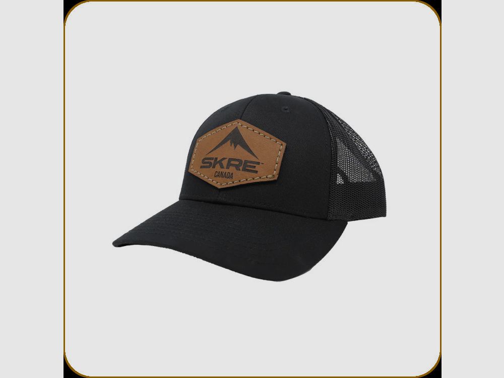 SKRE Black Saddle Patch Hat