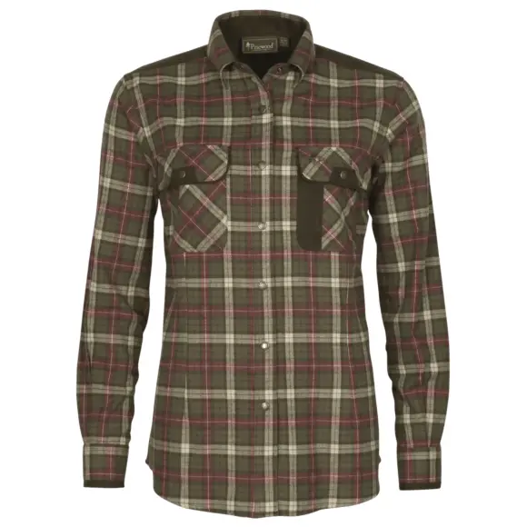 Exklusive Damenbluse Prestwick Braun/Rosa Pinewood