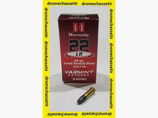 50 Patronenbox .22LR, Hornady Varmint Express, Bleikugel, 40gr