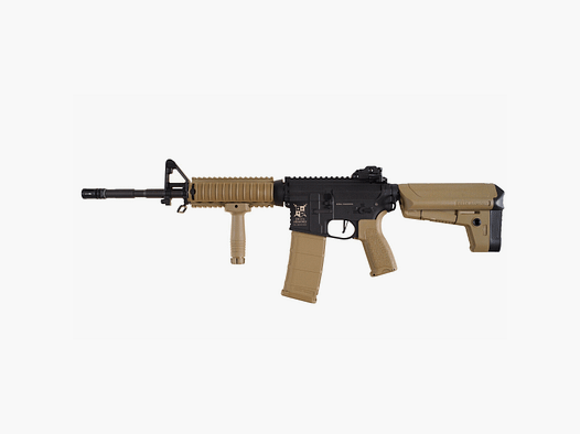 AR15 RIS CHARLIE Tan/Nero S-AEG Fucile Airsoft Libero da 18 Anni | Delta Armory