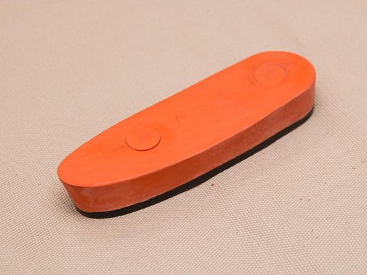 S.W. Silver Schaftkappe London orange - das Origial -  classic rubber recoil pad, Safari Gummischaftkappe No. 3