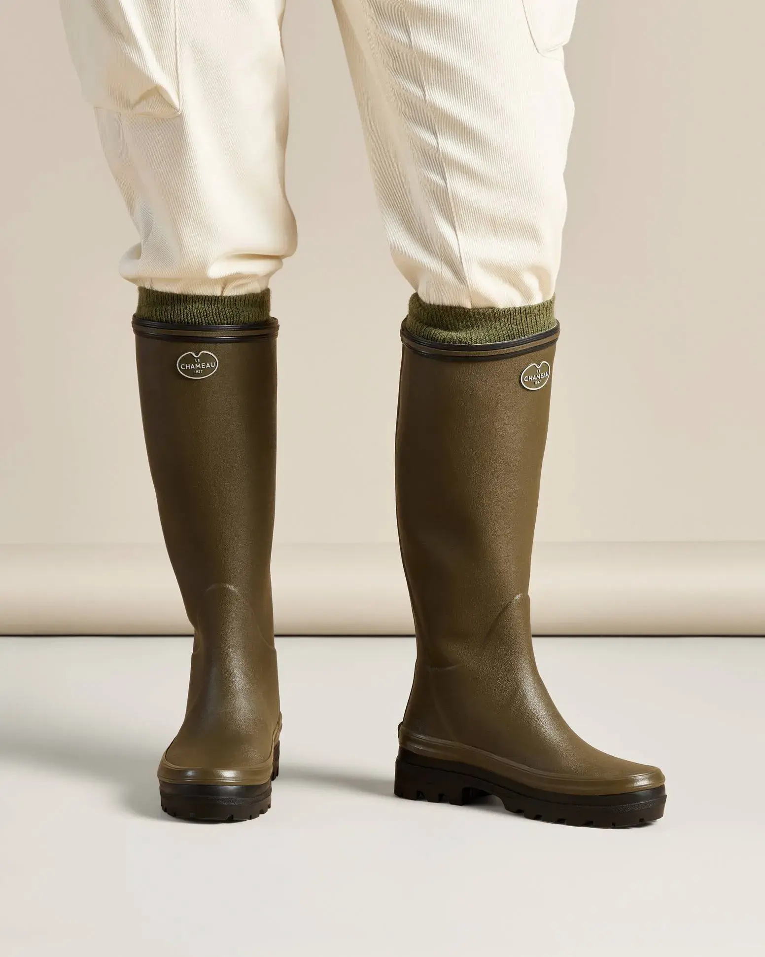 Giverny Damenstiefel Le Chameau mit Jersey-Futter grün, Bild 14 von 16