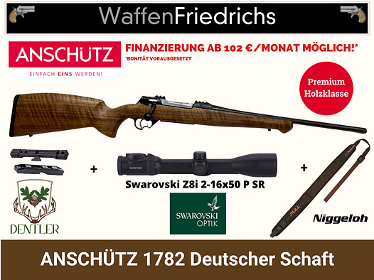 Anschütz 1782 Deutscher Schaft | Komplett Set "Keiler-Ruh" - WaffenFriedrichs