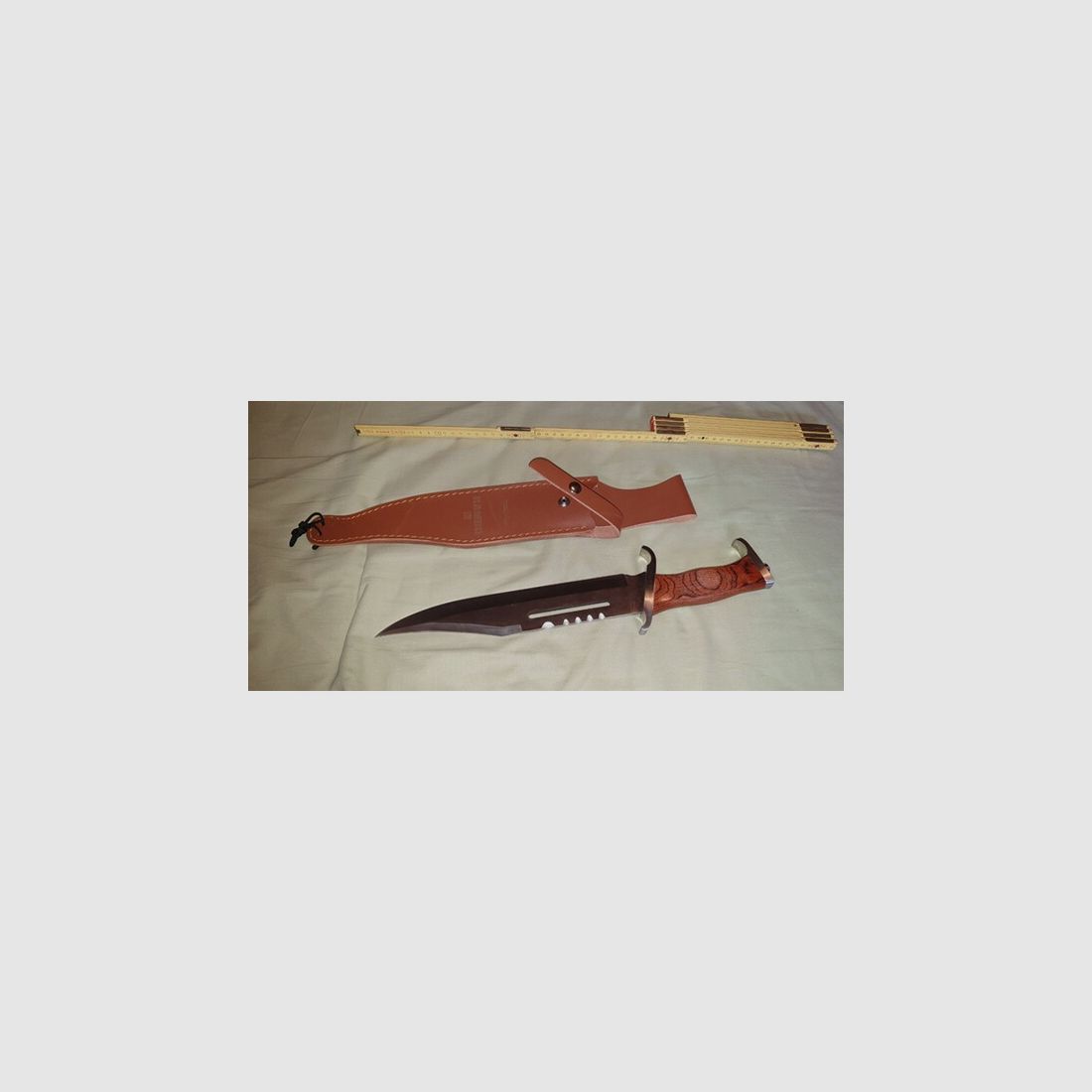 Rambo 3 III Filmmesser Messer Bowie Knife Machete Jagdmesser Outdoor mit Scheide