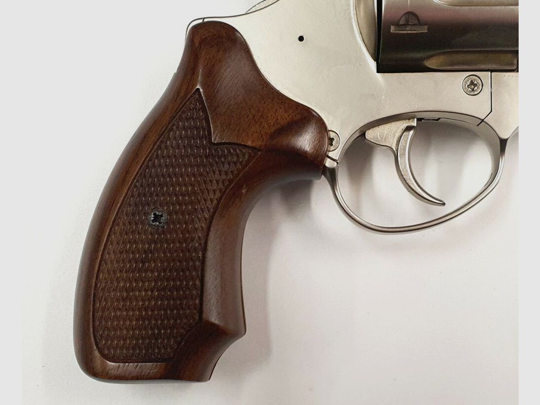 Röhm Schreckschussrevolver RG99N, Satin mit Holzgriffschalen, 9mm R.K., gebraucht