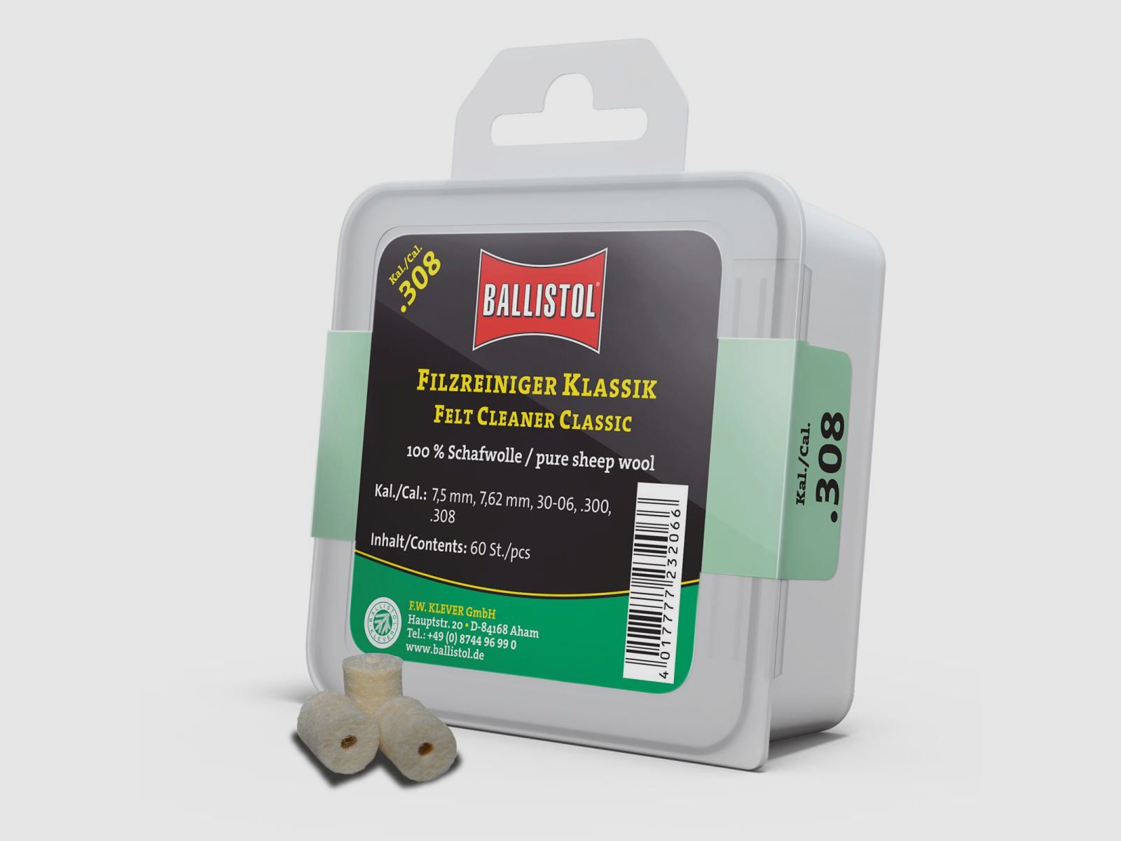 Ballistol Viltreiniger Klassiek / 60 stuks / Kal. .308