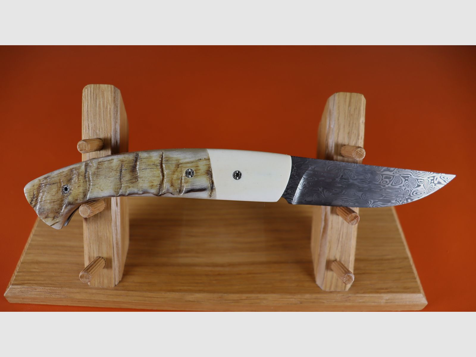 Os/Mouflon damascus blade, image 1 of 5