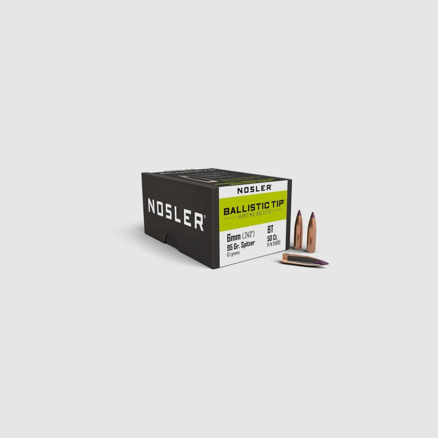 NOSLER GESCHOSSE .243" 95GR BALLISTIC TIP SP 50ST., Bild 2 von 2