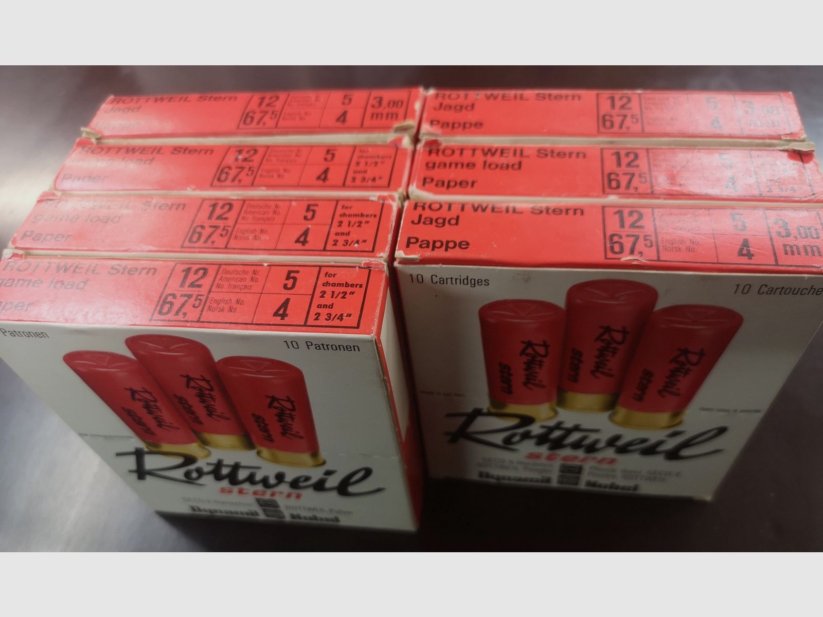 Shotgun cartridges 70 pcs. Rottweil / Geco 12/67.5 3.0mm