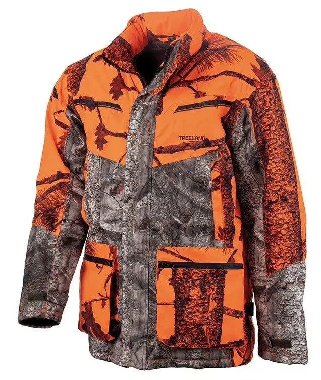 Veste de Poste Treeland Warm Hunt Camo Orange, image 2 sur 2