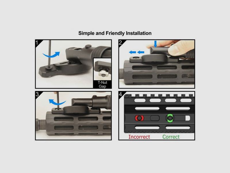 UTG Zweibein Recon Flex Bipods M-Lok 145 - 203 mm