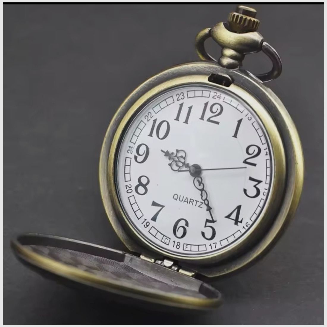 Taschenuhr mit Jagdmotiv 