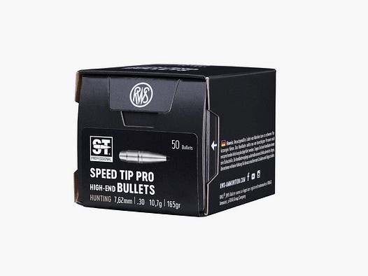 RWS Geschosse .30 (7,62mm) Speed Tip Pro 165gr/10,7g – 50er