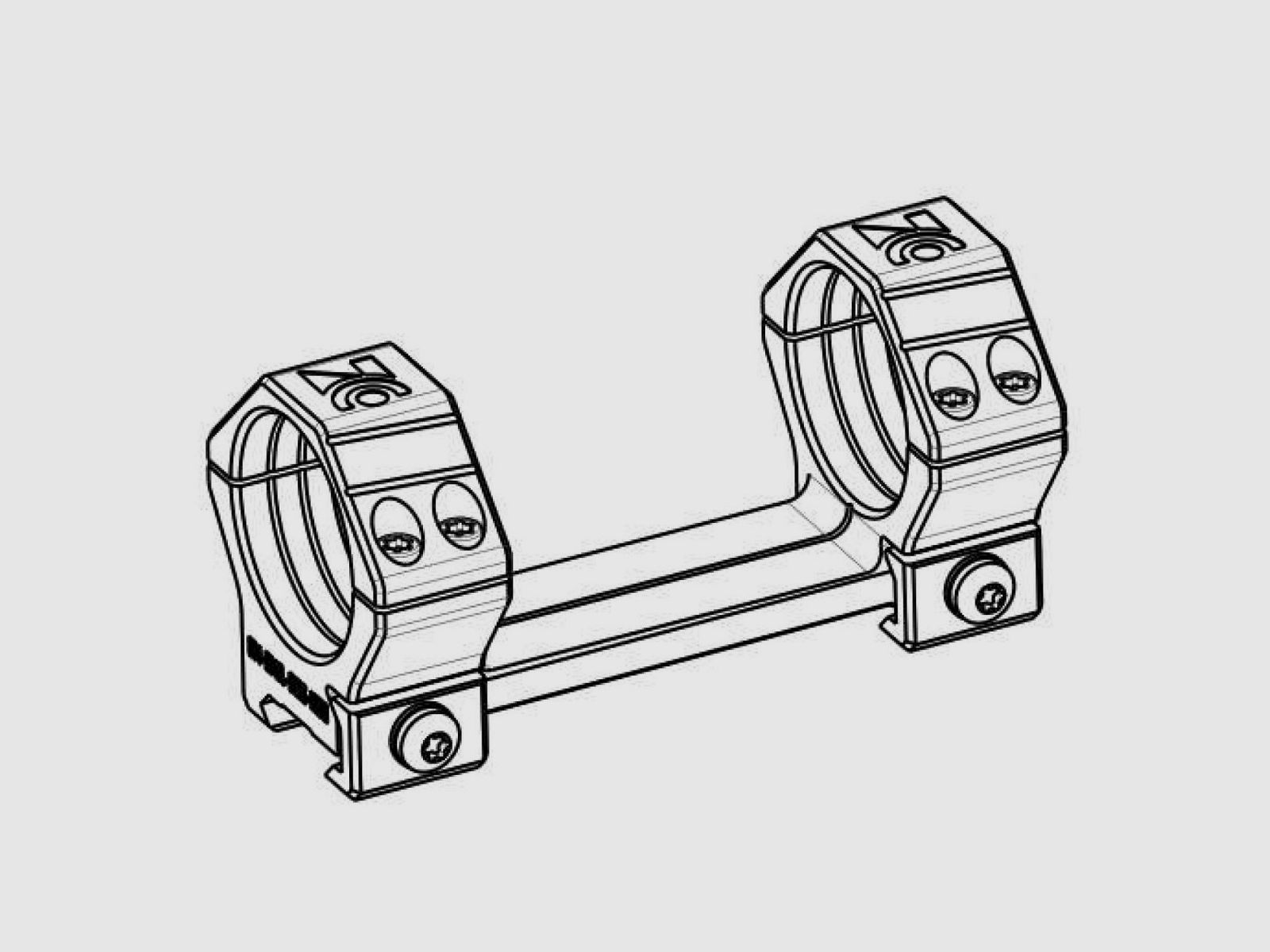 ZCO Zero Compromise Slim Line Block Mounting 36 mm H 30 / 12 FDE