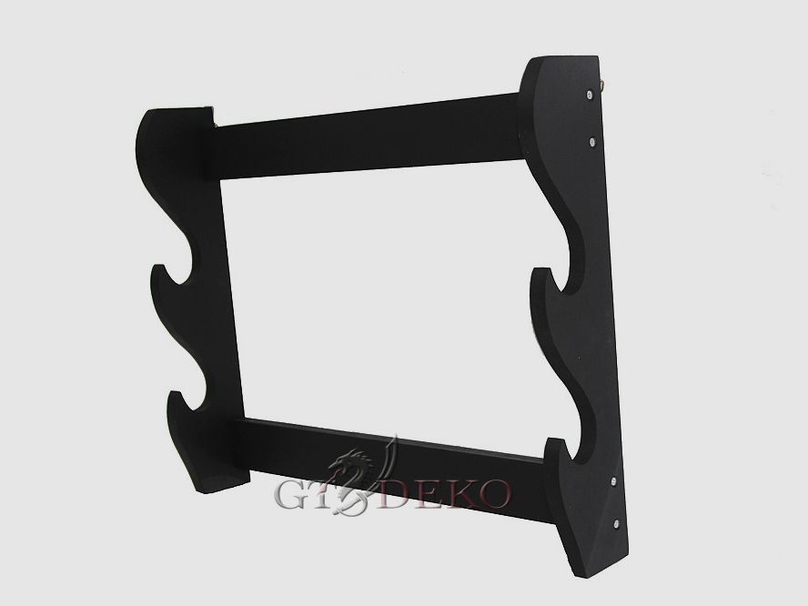 Wandhalter für 2 Schwerter in schwarz matt