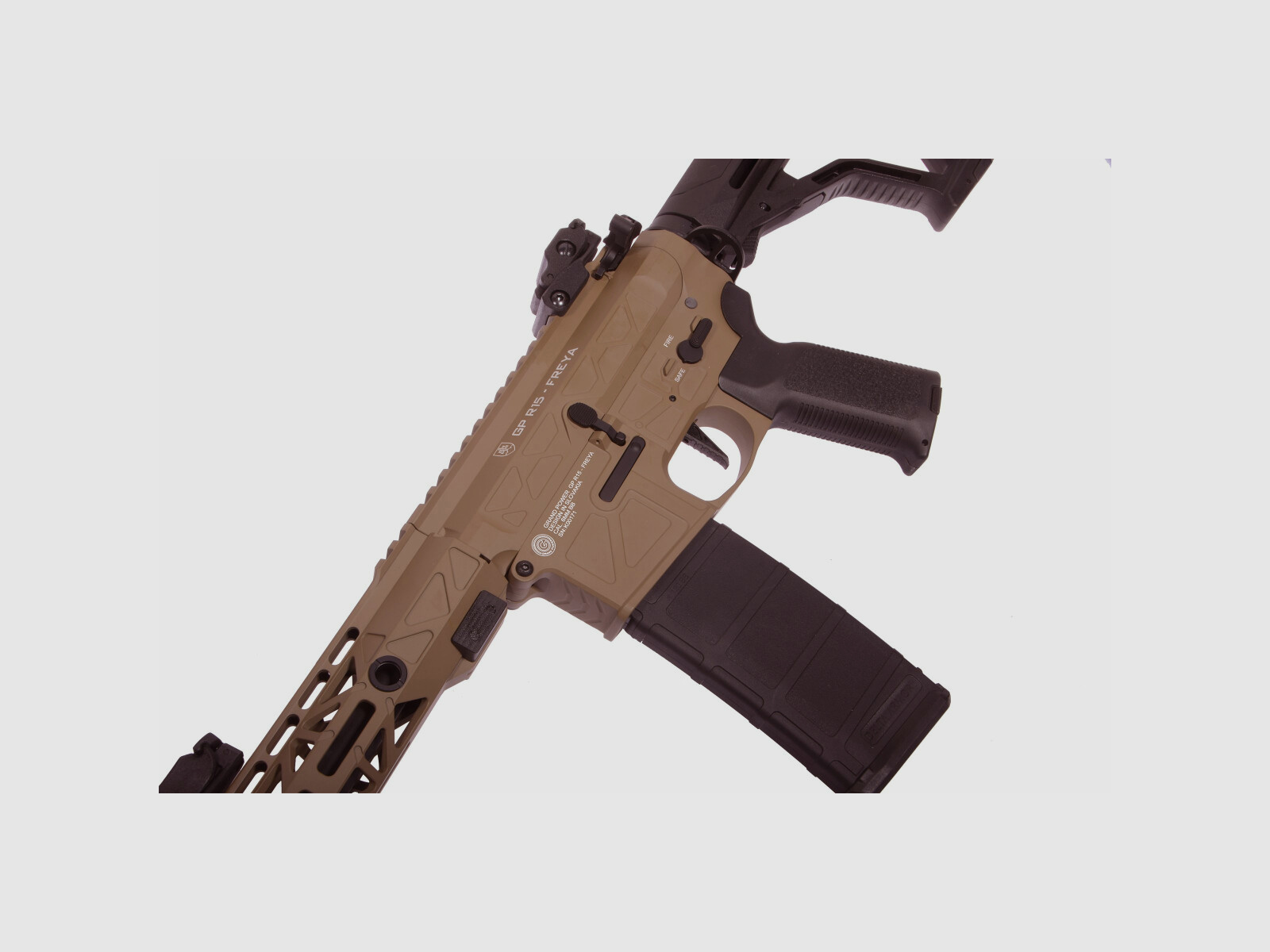 GP R15 FREYA 7" CNC gen.2 Mlok ALPHA Tan S-AEG Frei ab 18 Jahren | Delta Armory