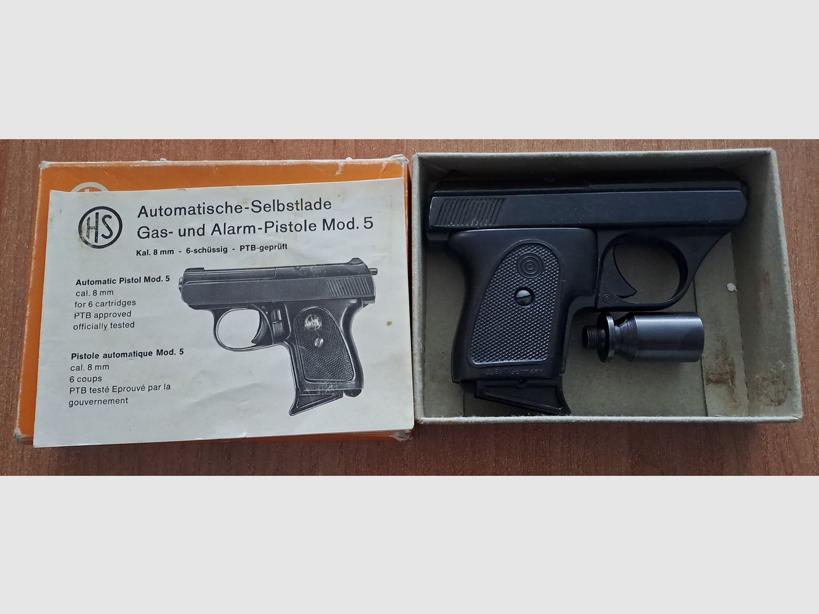 HS Mod.5 Cal. 8 mm blank/ PTB 100/2 from 1993