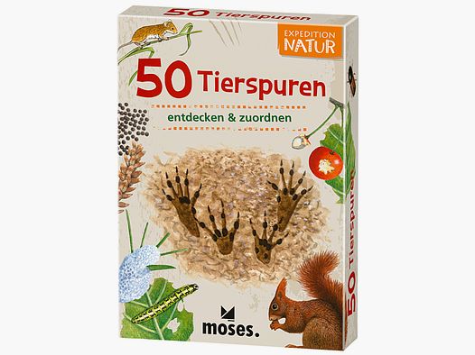 Juego de cartas Moses 50 huellas de animales