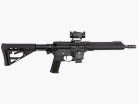 Schmeisser AR15-9 Sport Cal. 9mm Luger in 10,5 pollici M-Lok calcio scorrevole M14x1 e Falke Reddot