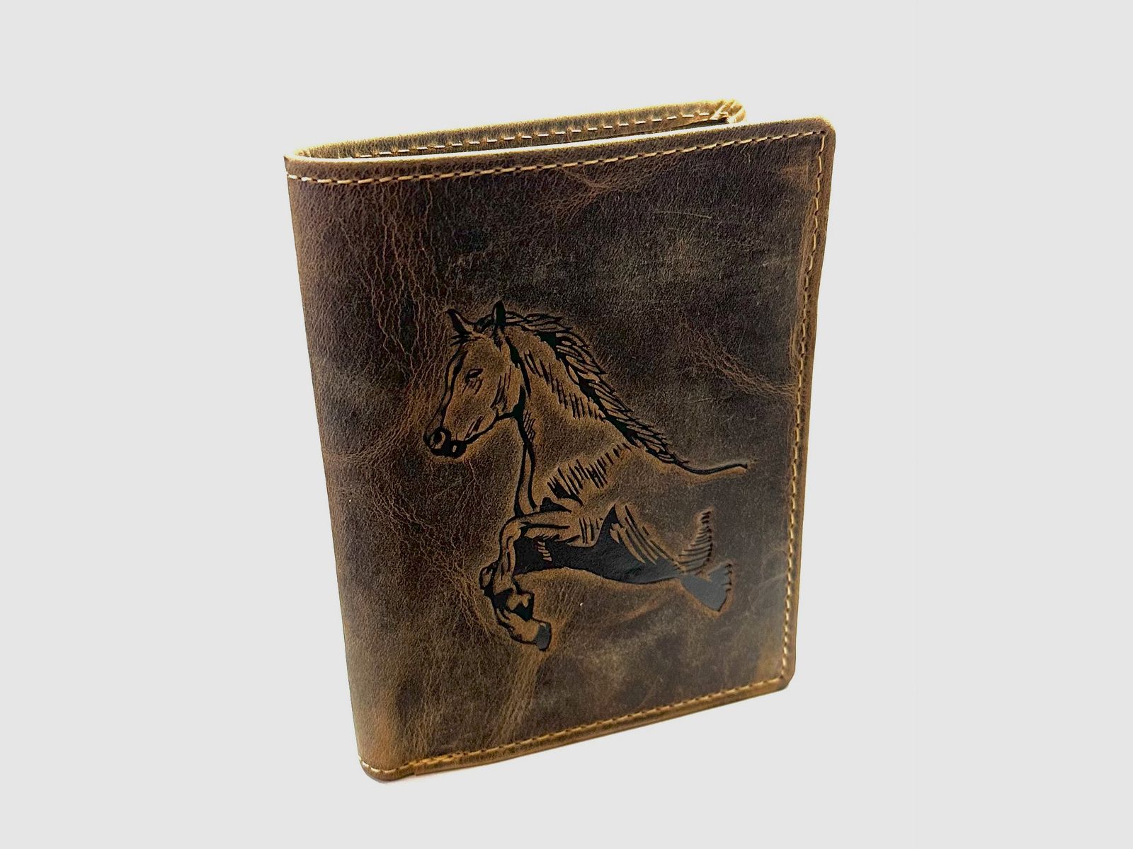 Greenburry Leder Geldbörse Vintage Horse Pferd Motiv 1701-Horse-25