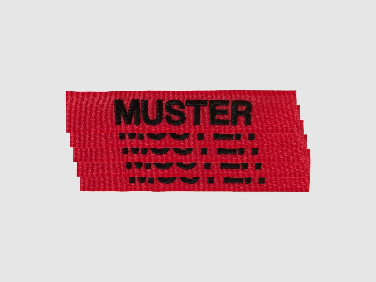 ASMC Namensbänder 5er Set einfach rot schwarz