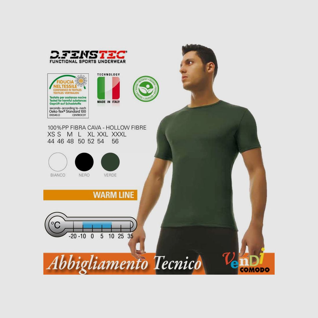 MAGLIA M/M D.FENSTEC Ande0001 Hochleistungs-Technikunterwäsche