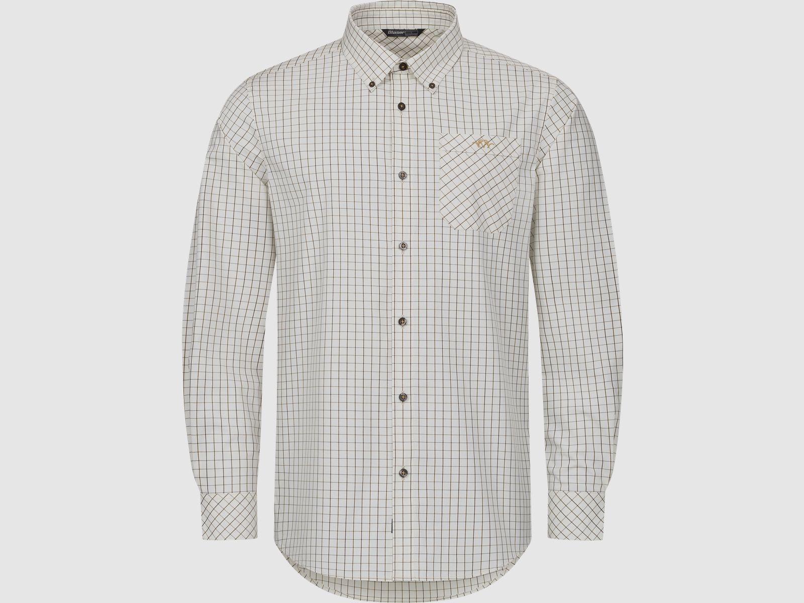 Chris Hemd Herren Creme/Braun Kariert M