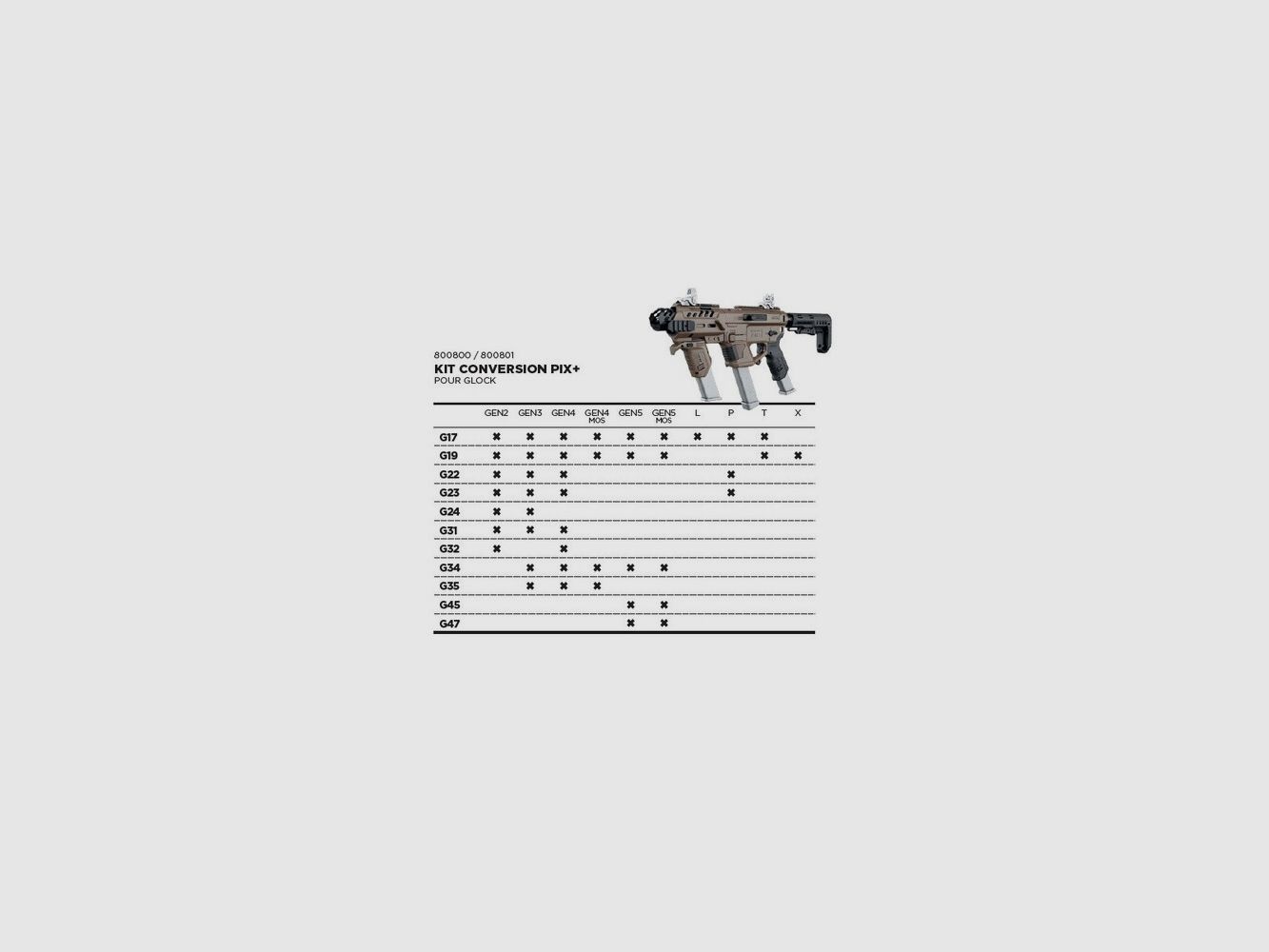 RECOVER TACTICAL P-IX MODULAIRE AR-PLATFORM VOOR GLOCK TAN, afbeelding 2 van 2