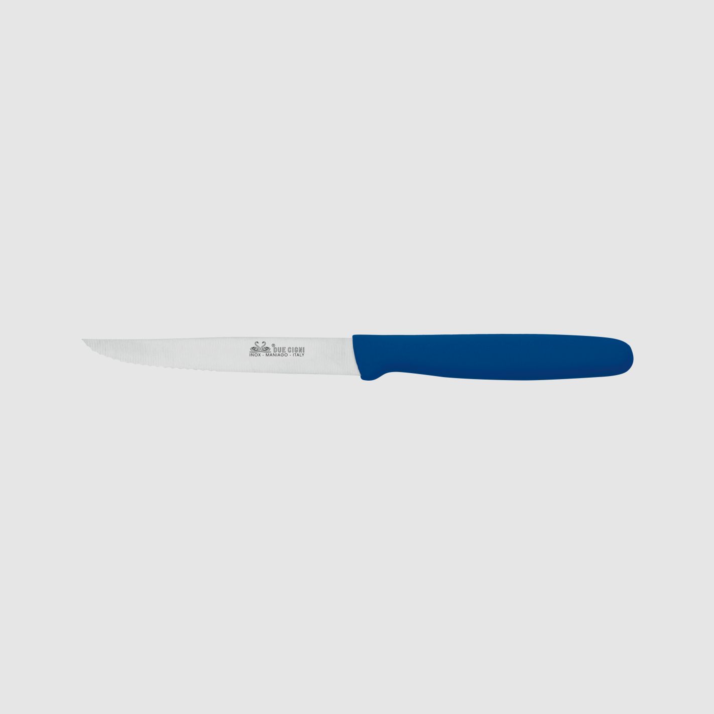 Due Cigni - hochwertiges Steakmesser mit blauem Griff