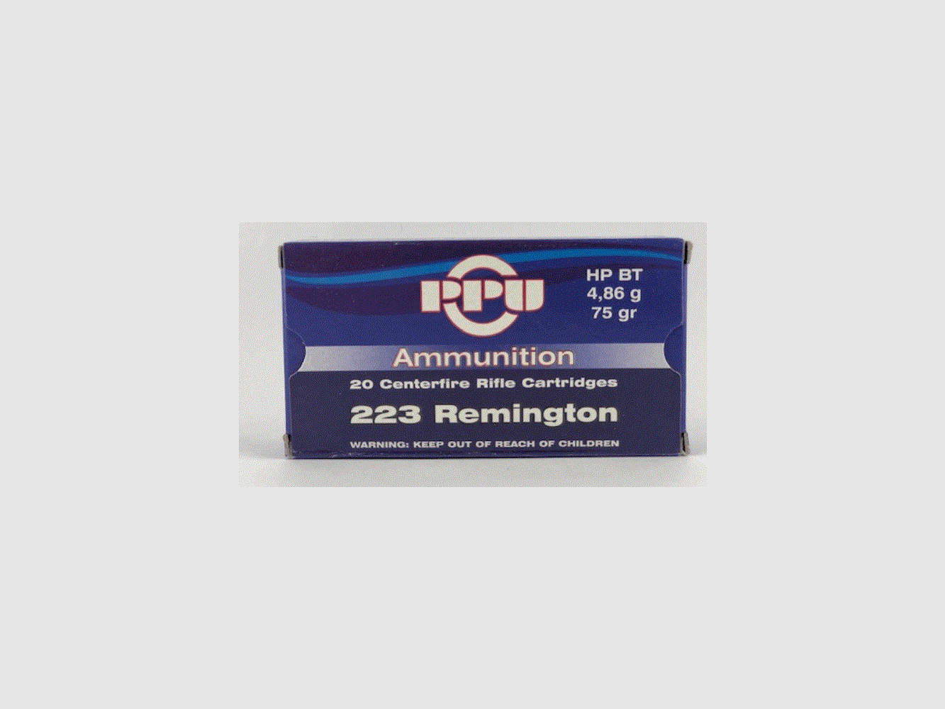 PPU .223 Remington 4,86g – 75grs – HP BT