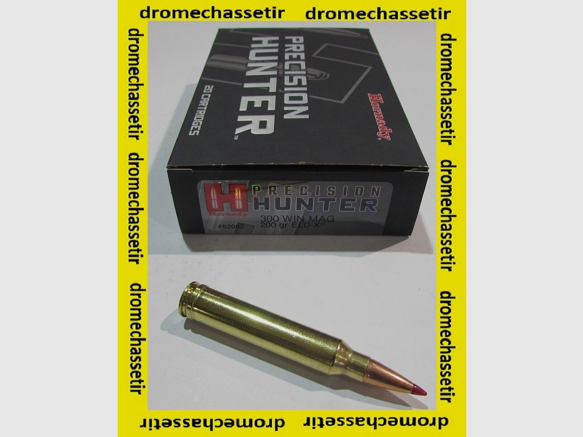 1 Schachtel mit 20 Patronen im Kaliber 300 Win Mag, Hornady Precision Hunter ELD-X 200 grains,