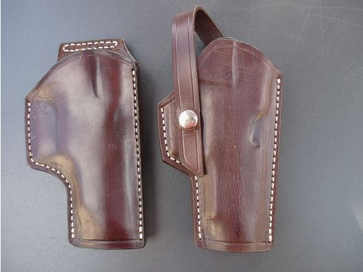 HKDesign Holster Art. Nr. 005  ,Schnellziehholster mit eingenähter Teflonkornschiene  1 x  SIG 220 1 x ?  -  Rechtshänder -
