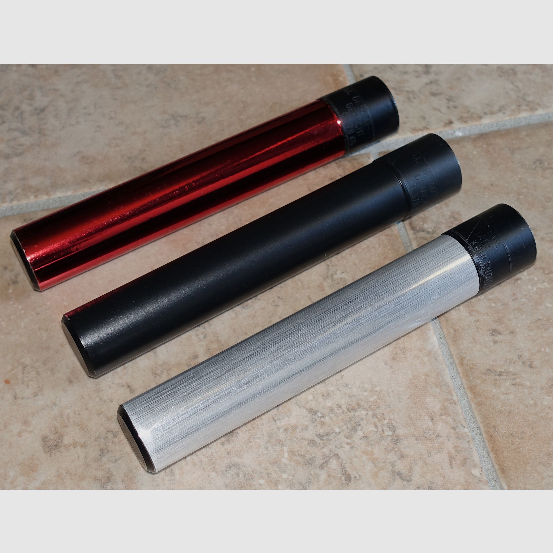 Steyr cartridges 3 pieces + Steyr CO2 connection, spring and drain screw
