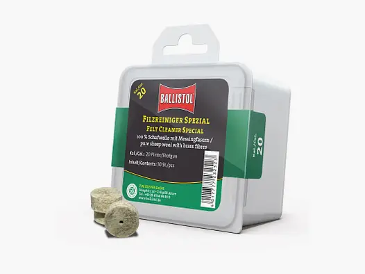Ballistol Filzreiniger Spezial für Flinten · 12/16/20 GA · 30 Stück