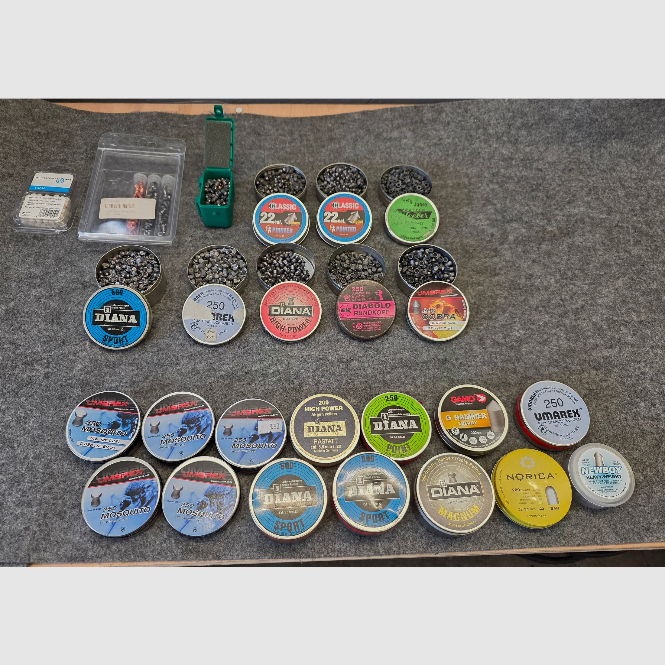 6kg !!! Konvolut Diabolo 5,5mm Kugeln Munition  Federdruck Gas Co2 Luftgewehr Luftpistole Match