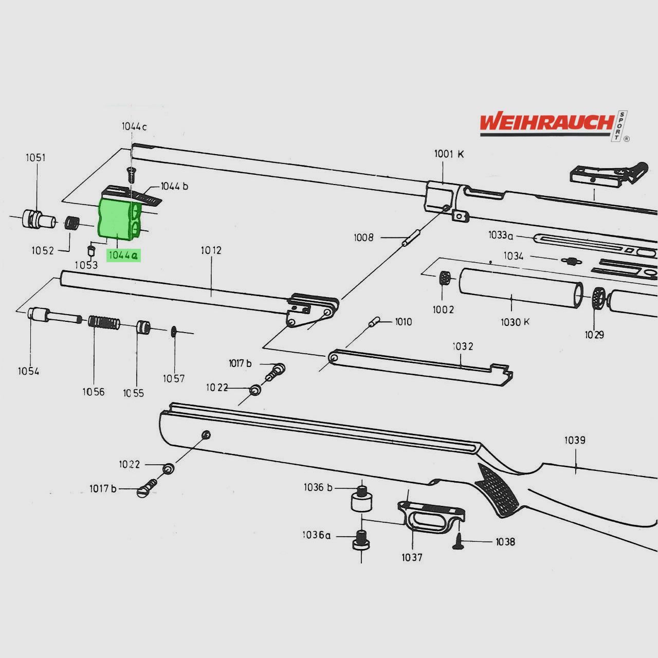 Kornsockel fĂĽr Luftgewehr Weihrauch HW 77, Ersatzteil