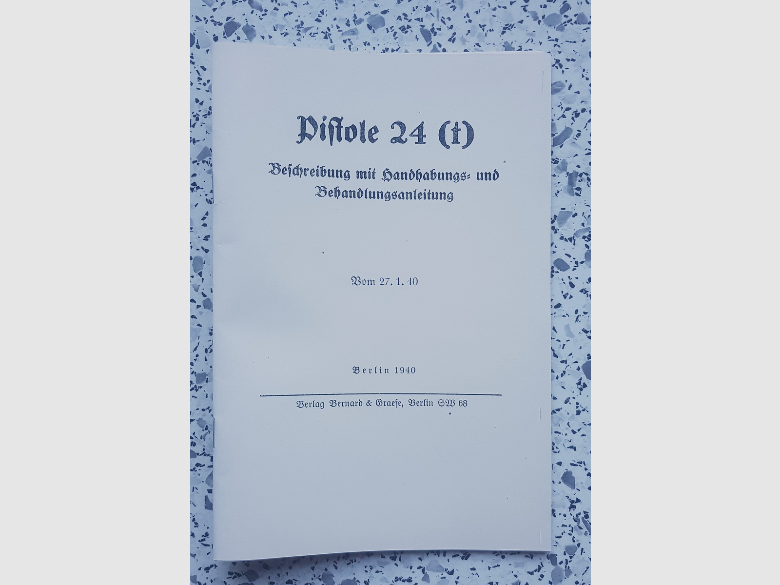Pistole Mod. 24  Beschreibung Bedienungsanleitung Luftpistole Luftgewehr KK Gewehr Co2 Pistole siehe Beschreibung. Preis ab