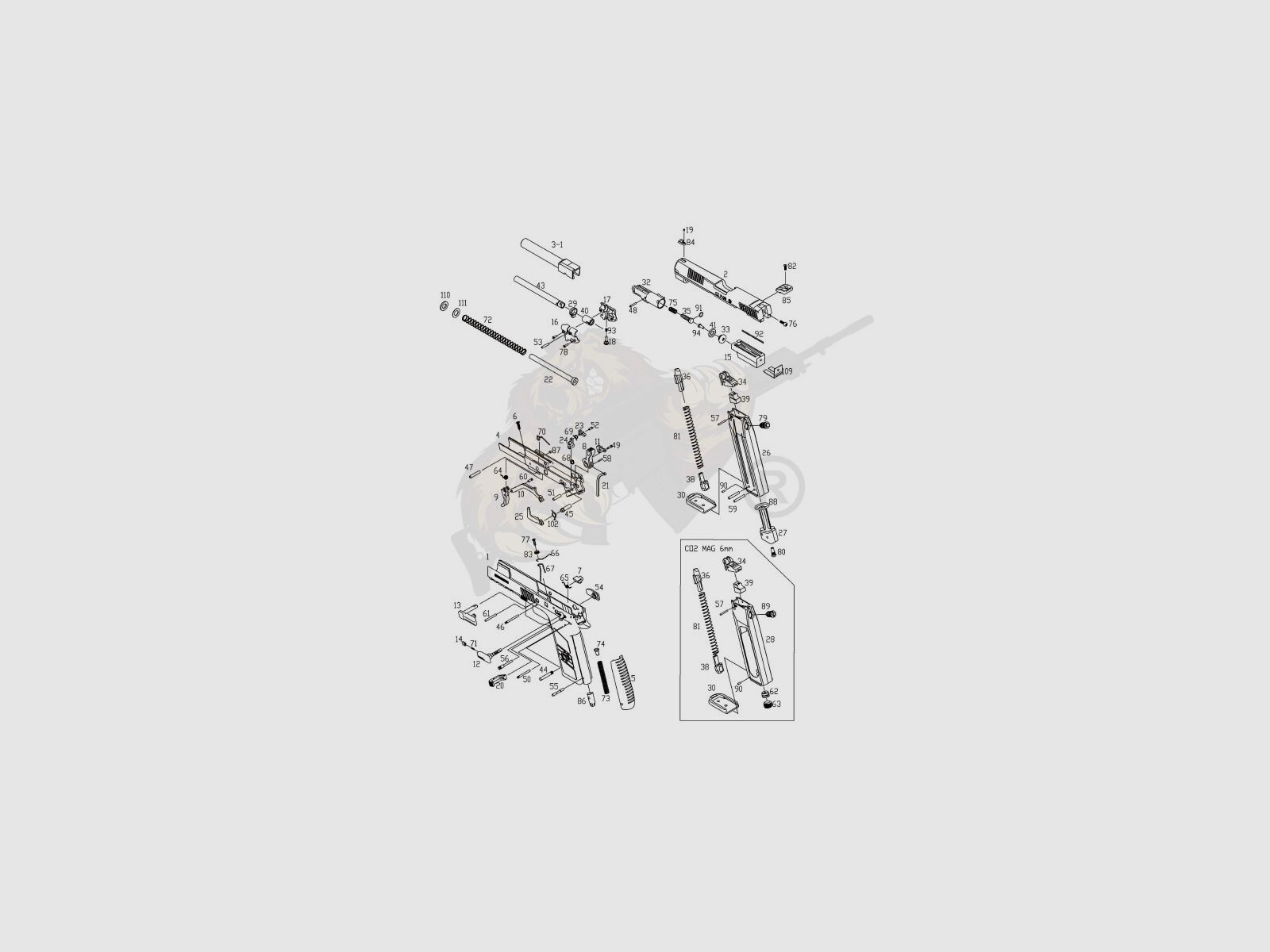 Zawór Ex (część P-09 #79) do KJ Works CZ P-09