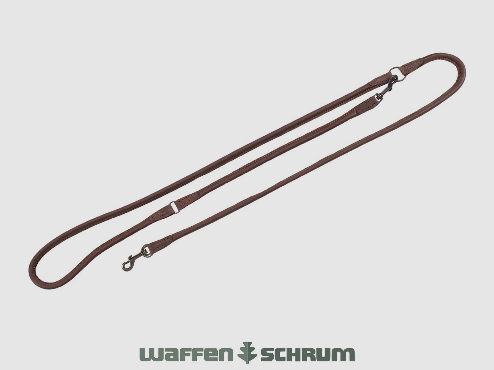 AKAH Umhängeleine , auf 3 Längen verstellbar, rundgenäht , aus Elchleder