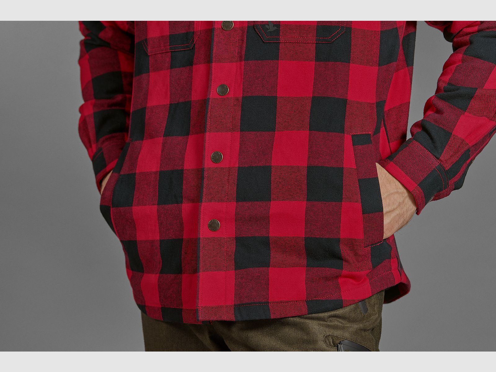 Seeland Canada Chemise – à carreaux rouge/noir, image 2 sur 5