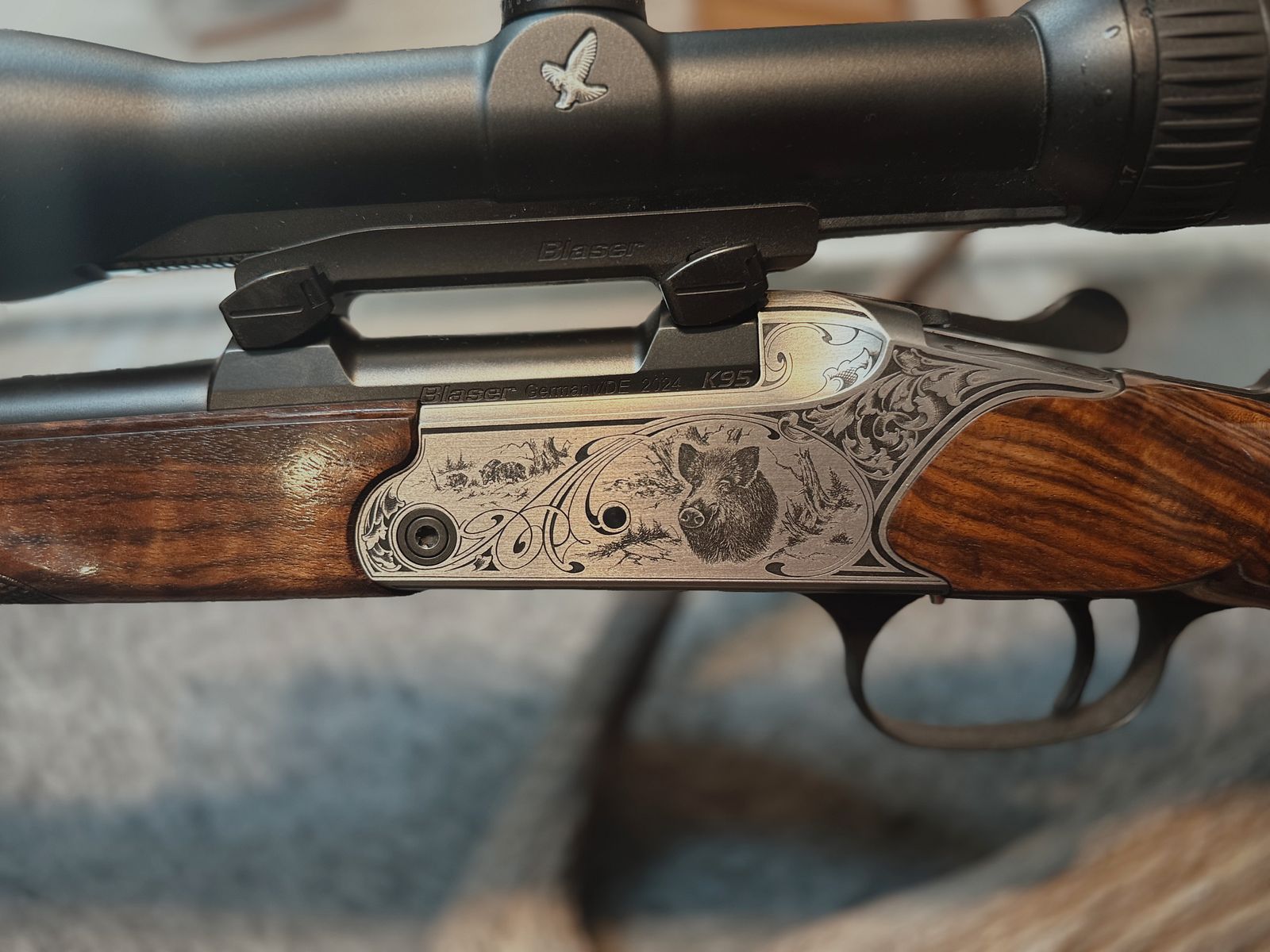 Blaser K95 Luxus – Cal. .308 Win. | Classe de bois 6 | Swarovski Z6i | Hausken 224 Lite
