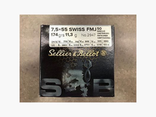 S&B CARICHE CAL 7,5X55 SWISS