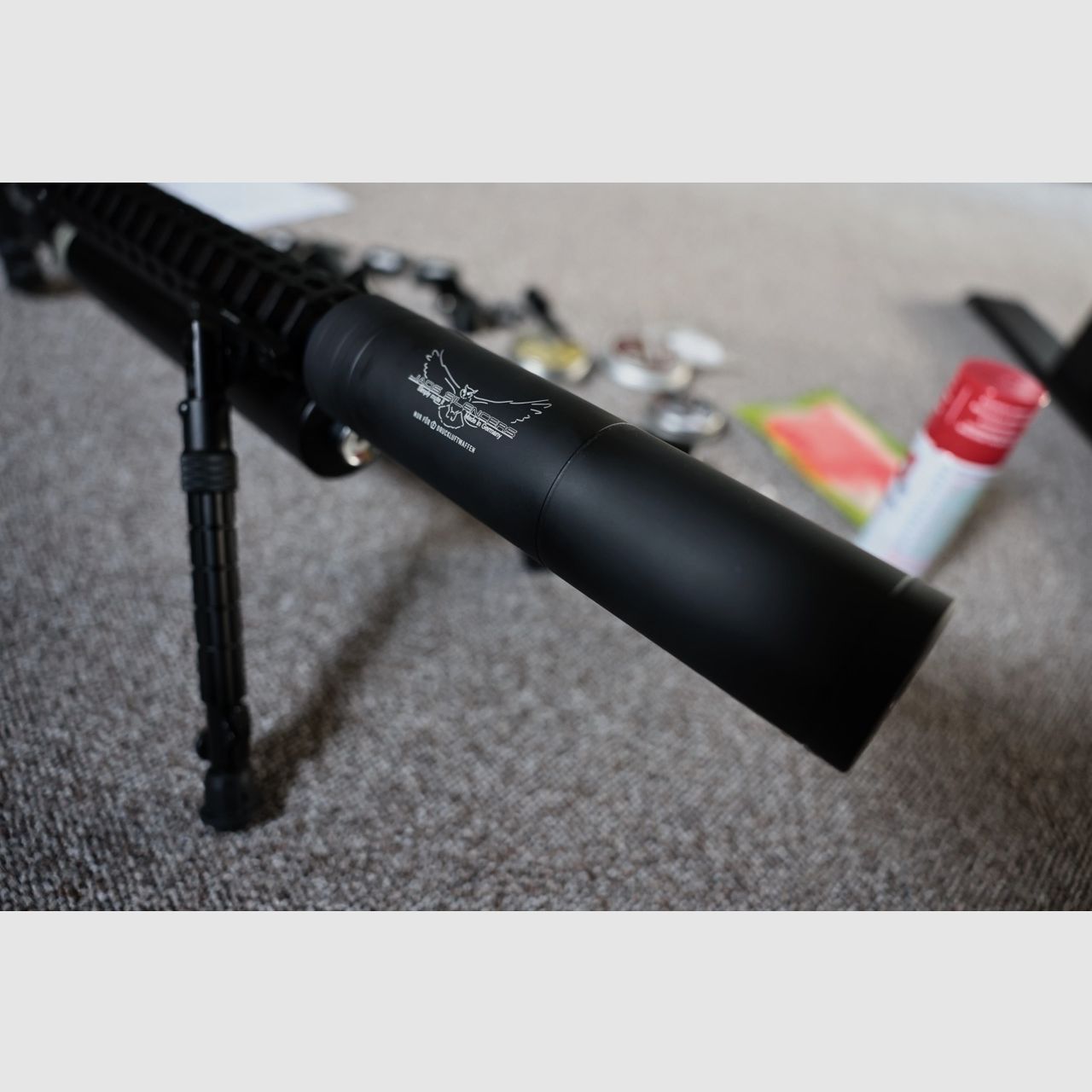 Compleet pakket: AEA HP MAX MK2 + Tanks, Bipod, Geluidsdemper & Munitie (alles ongebruikt)