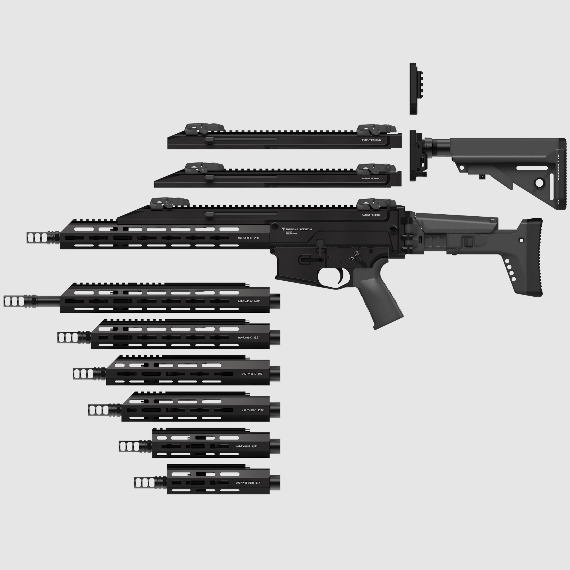 Halbautomat TINCK Arms Perun X15 14.5" Lauf Crosse Pliante .300 AAC Blackout 30Patr Magazin, Bild 1 von 4