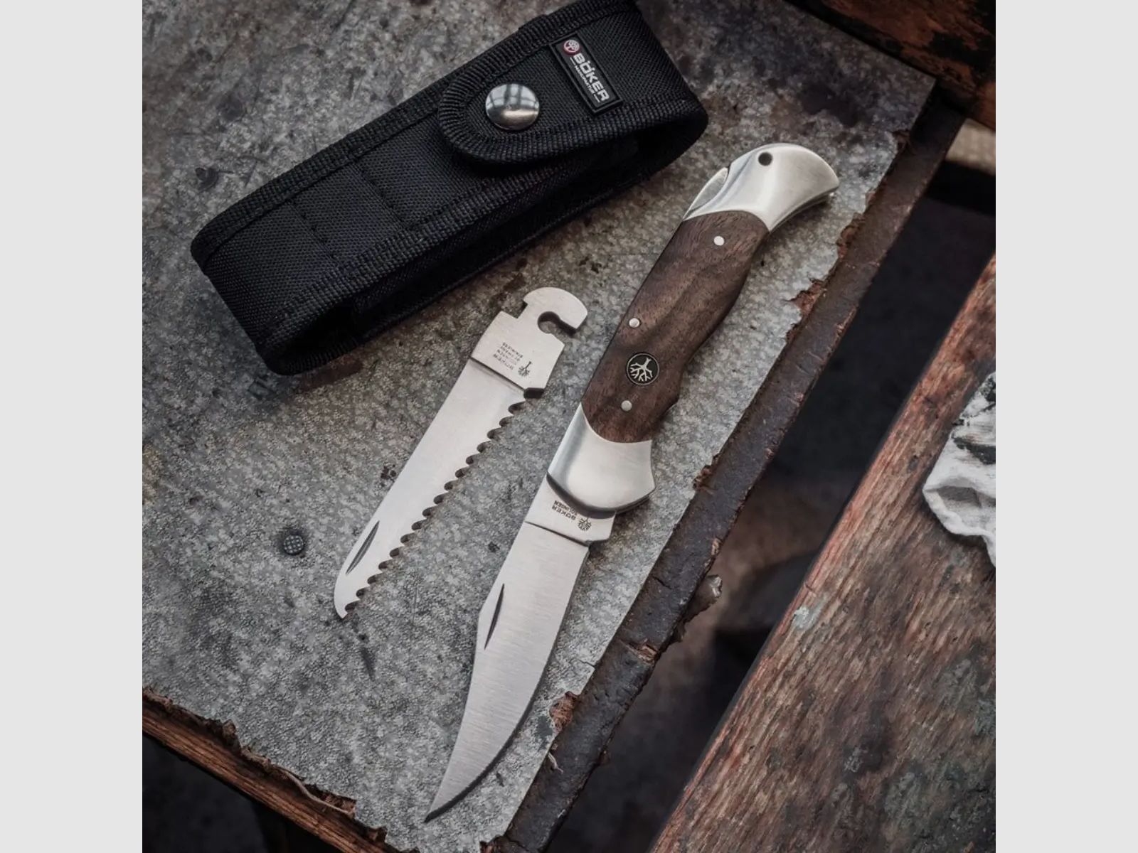 Böker Pocket Knife Set Optima Walnut