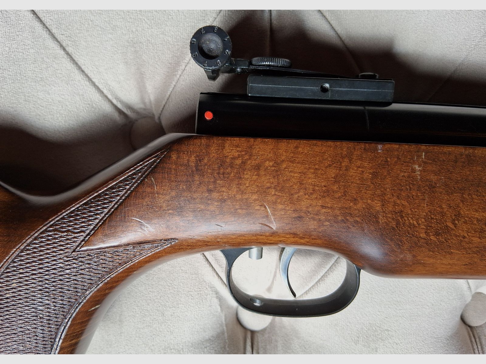 Luftgewehr Weihrauch HW 77 - das Unterhebelspanner-Druckluftgewehr HW77 für Profischützen Weitschussgewehr sehr stark mit F-Zeichen Frei ab 18 Kaliber 4.5mm 0.177