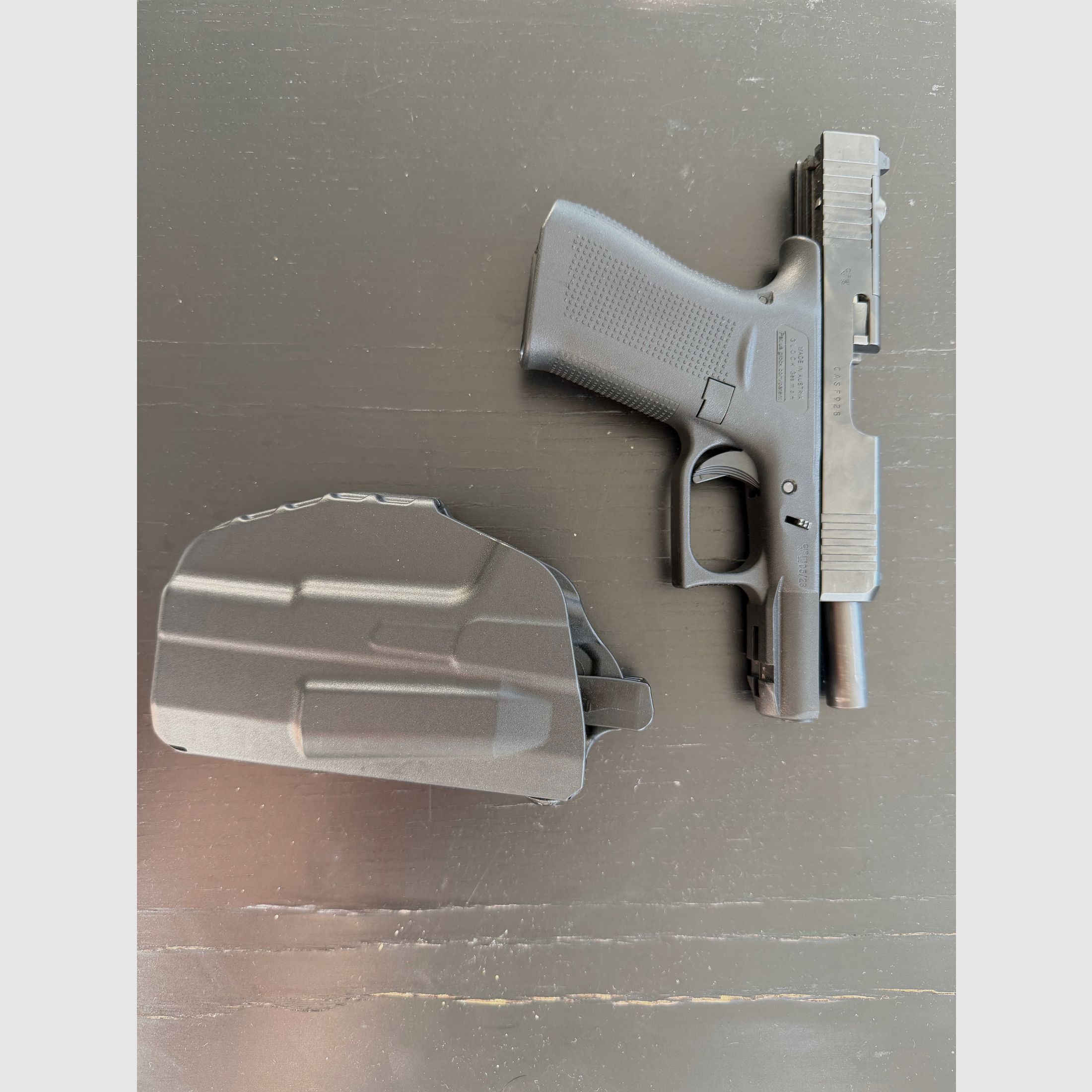 Glock 43X MOS Pistole– Kal. 9 mm Luger – inkl. Safariland 7371 (7TS ALS) Paddleholster