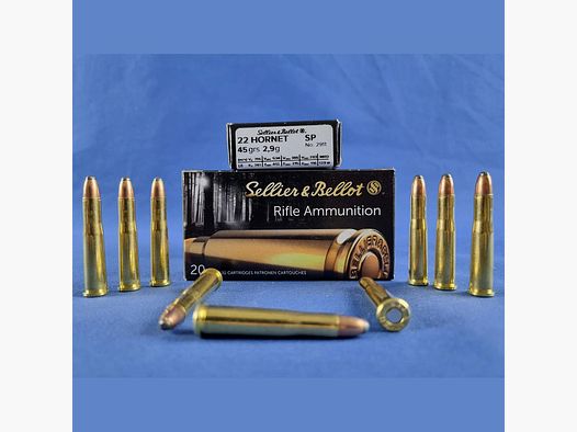 Sellier & Bellot .22 Hornet Soft Point 2,9g/45grs.